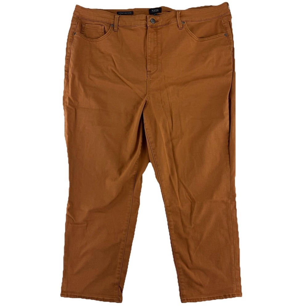 NYDJ Margot Girlfriend Denim Jeans Size 20WP Rust Brown